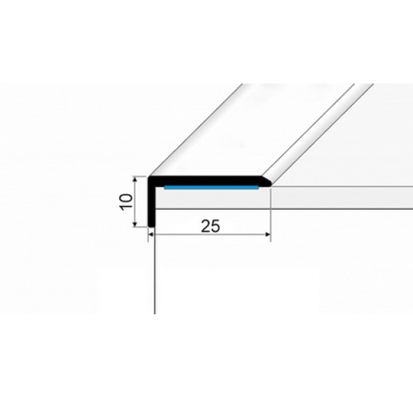 Schodová hrana 25 x 10 mm samolepící bronz E03 délka 120cm