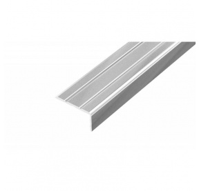 Schodová hrana 25 x 10 mm samolepící stříbro E01 délka 270cm